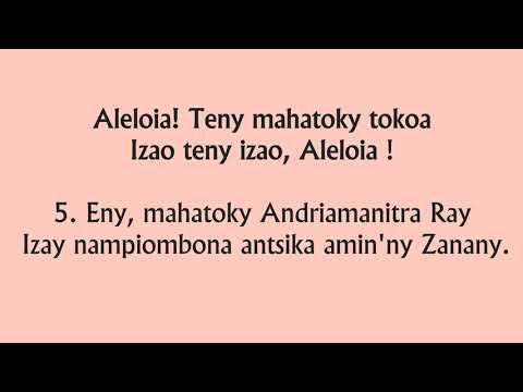 Aleloia, teny mahatoky tokoa