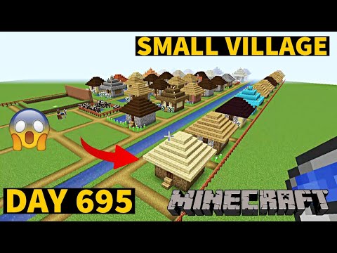 I build Small Village in Minecraft Creative mode 2023 Day 695