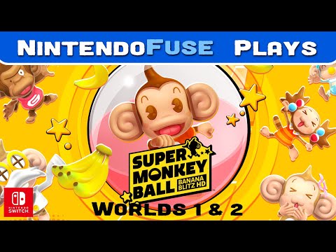 Worlds 1 & 2 of Super Monkey Ball: Banana Blitz HD (Nintendo Switch) - Real Game / Not the demo