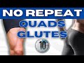 10 MINUTE NO REPEAT QUADS And GLUTES HIIT WORKOUT