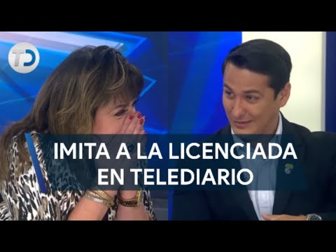 Erick Rocha imitates María Julia Lafuente on Telediario