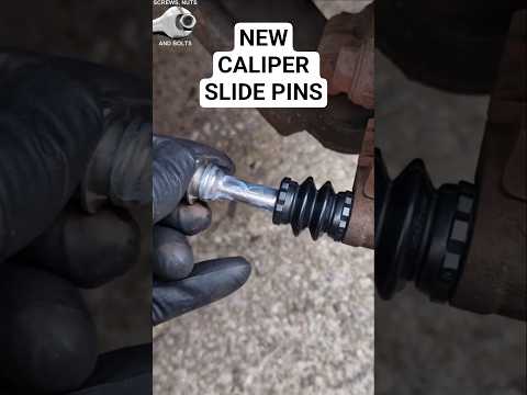New Brake Caliper Slide Pin Installation #slidepins #brakecaliper #sliderpins #caliperpins
