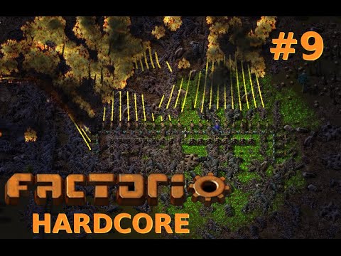 Factorio Hardcore #9 - deathworld 600% lazy bastard (no comment) - bots + yellow science