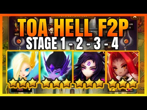 F2P ToA HELL Stages 1 - 2 - 3 - 4 | Setembro ~ Outubro | Summoners War