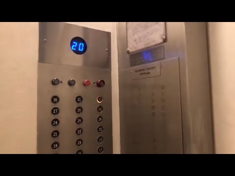 AWESOME Otis Lexan Traction Service Elevator @ 633 17th Street - Denver, CO.