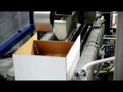 Lantech case sealer CS-Random tape pre folding incoming short flap