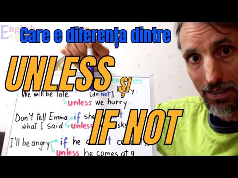 Lectia de Engleza -Cum spunem "𝐃𝐚𝐜𝐚̆ 𝐧𝐮...": 𝐔𝐍𝐋𝐄𝐒𝐒 𝐬𝐚𝐮 𝐈𝐅 𝐍𝐎𝐓? -English Lesson #conditional #unless