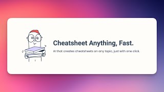 AI Cheatsheet Creator: Simple & Visual