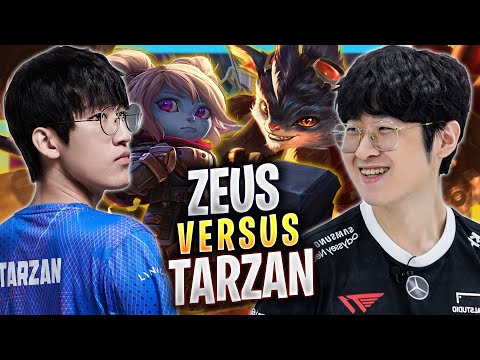 ZEUS vs TARZAN! - T1 Zeus Plays Rumble TOP vs LNG Tarzan Poppy! | Bootcamp 2023