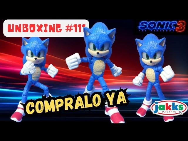 Vídeo relacionado con Sonic 3 la Película Figura Sonic de Jakks Pacific, Figura de Acción de 13 cm de Altura, 22 Puntos de Articulación, Incluye una Esmeralda como Accesorio, Recomendado para Mayores de 3 Años