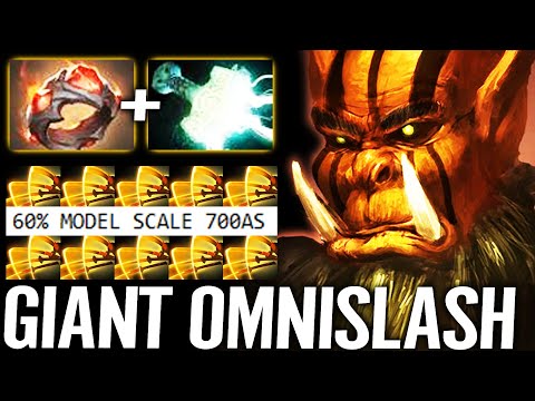 🔥 GIANT OMNISLASH - WTF Juggernaut 60% Model Scale 100% MOST Strongest Weapon Dota 2 Pro Carry