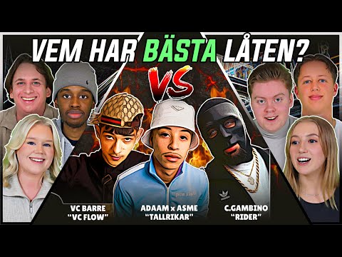 VEM HAR BÄSTA LÅTEN? (VC Barre, Adaam x Asme, C.Gambino) | Swedish Rap Reaction | #64