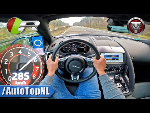 JAGUAR F Type R AWD 550HP on AUTOBAHN [NO SPEED LIMIT] by AutoTopNL