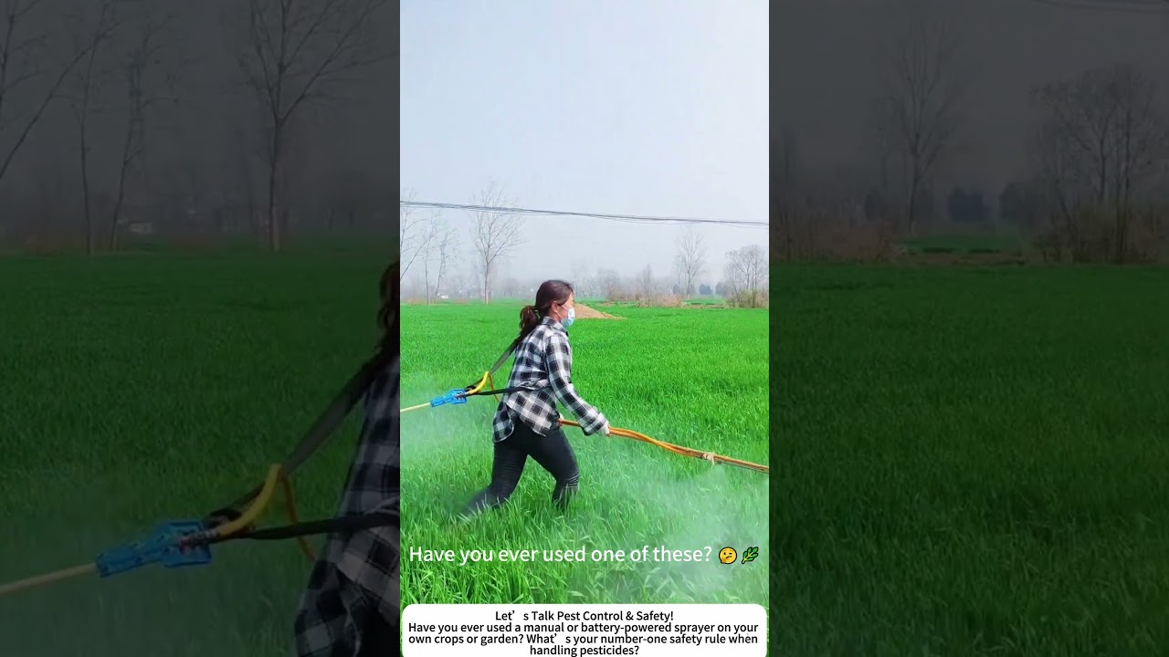 Spraying Crops with a Portable Sprayer – Protecting Plants the Practical Way! 🌾💧