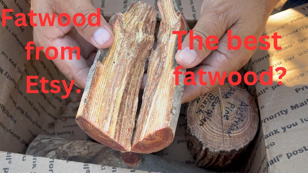 The best fatwood from Etsy | Burning some Michigan High Octane fatwood with a ferrocerium rod