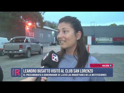 Busatto visitó el club San Lorenzo de Roldán