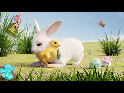 Happy Easter 2023 - The arrival of the Easter bells - CGI 3D animated short