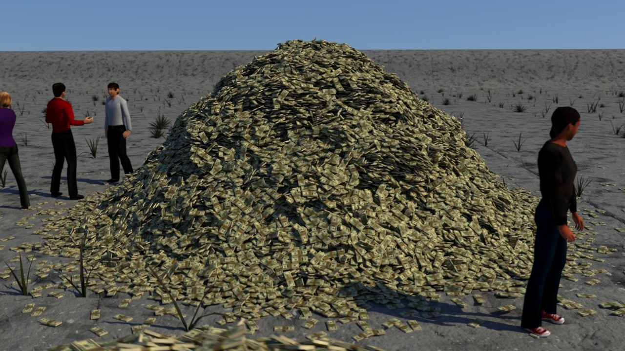 US National Debt Visualized ($36 Trillion Dollars)