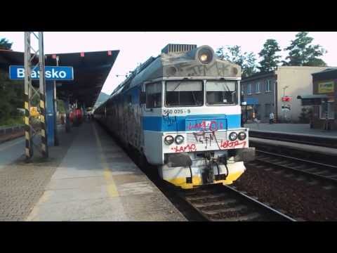 Odjezd vlaku Os 4711 (ČD 560.025/026) - Blansko, 3. 7. 2013