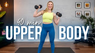 40 min. Chest, Shoulders, Triceps & Abs Strength Training