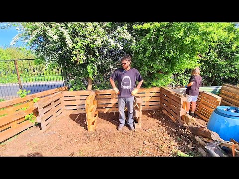 Pallet Compost Bin at the Allotment - Alfie's Agriculture