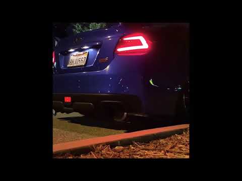 Remark R1 spec Ti catback exhaust with stock dp on Subaru wrx/sti