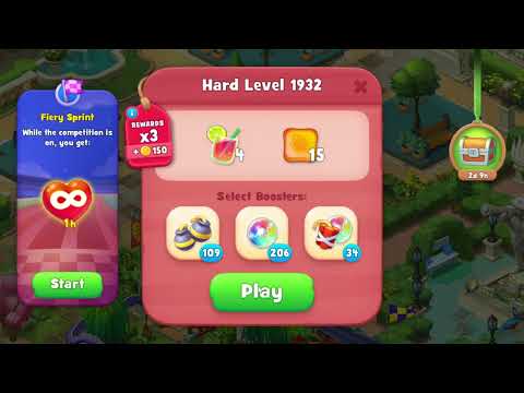 Gardenscapes 1932 Hard Level - 13 moves - NO BooSTERS