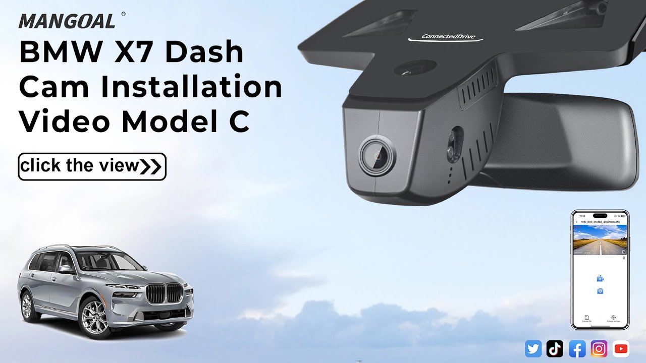 BMW G07 X7 Facelift 2023 2024 2025 2026(Model C) Mangoal dash cam 008W Installation