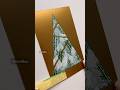 Christmas card  ideas / Christmas tree  painting / Leaf printing / postcard painting #vinillna
