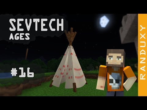SevTech Ages: Minecraft - Ep.16 - A Tipi , wheeled cart, and Dark Wood saplings.