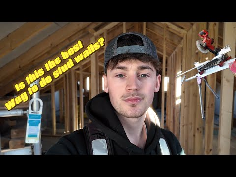 Ep:3 How to build a stud wall into a vaulted ceiling