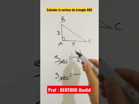 surface d'un triangle rectangle | maths