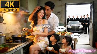 CEO doet om vrouw te testen.Ziet haar liefdevolle zorg, neemt haar mee en overlaadt haar met liefde.