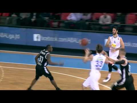 Marko Luković dunks it down on a fast break (MZT Skopje Aerodrom - Partizan NIS)