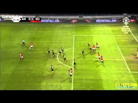 Angelo Henriquez's Goal - AIK Fotboll 1 - 1 Manchester United ~ 06/08/2013