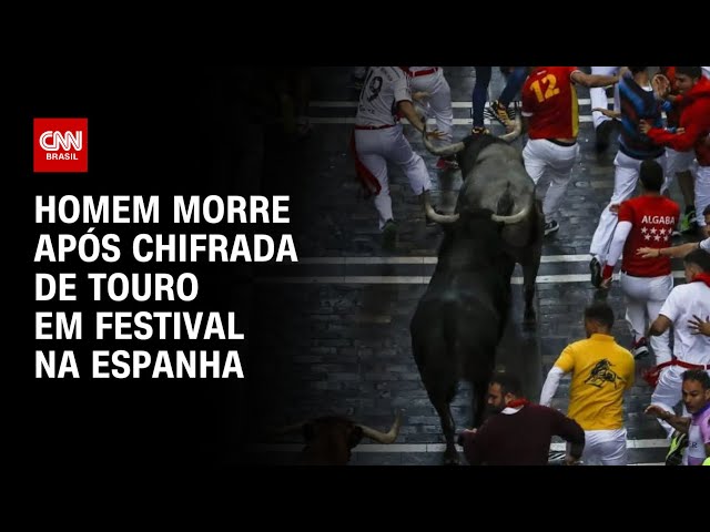 Homem morre após ser chifrado por touro em festival na Espanha