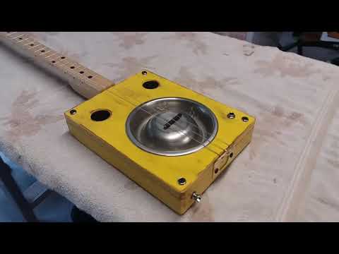3 string Cigar Box Guitar - Dog Bowl Resonator