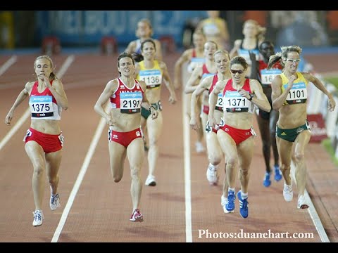 Lisa Dobriskey Gold Sarah Jamieson silver womens in the 1500m final at the 2006 Commonwealth Games