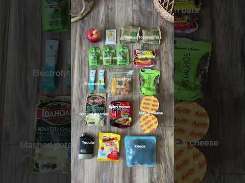 Backpacking food for a three day, two night trip ⛺️ #camping #campingfood #backpacking