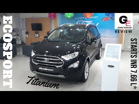 ford ecosport  facelift 2017 black titanium plus variant  | detailed walkaround review !!! Video