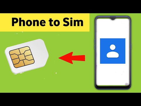 How To Copy Contacts from Phone to SIM - Android Devices 2022 (Motorola Mobile )