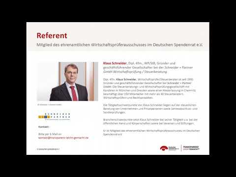 Webinar "Fit in 10 Schritten - gemeinnütziges Steuerrecht" Haus des Stiftens gGmbH