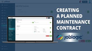 Creating a planned maintenance contract in Joblogic