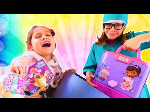 La piccola Selina non si sente bene. Gioco del dottore per bambini. Video divertente
