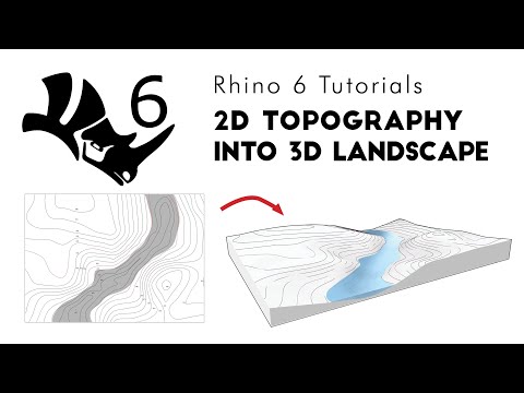 Rhino 6 3D: Turning 2D Topography into 3D Landscape