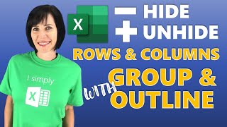 Excel Group & Outline Buttons | Easiest way to Hide & Unhide Rows & Columns