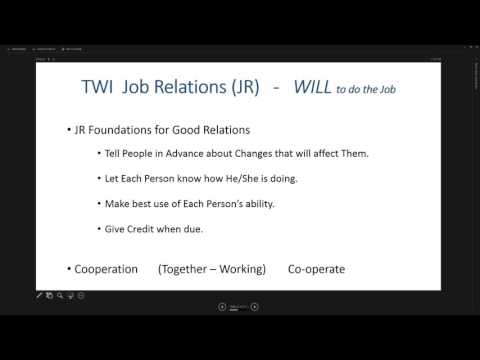 What is TWI How Can This Help Get to Real Standard Work
