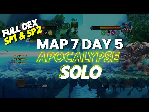 Map 7 Day 5 Apocalypse Boss Solo. Full Dex Of Special 1 & Special 2 | Marvel Contest of Champions.