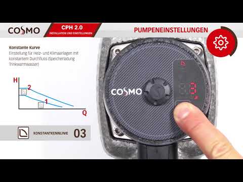 COSMO CPH 2.0  – Pumpeneinstellungen