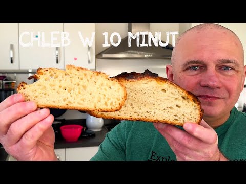 Chleb w 10 minut. Wieczorem mieszasz składniki, rano pieczesz. Bez wyrabiania!